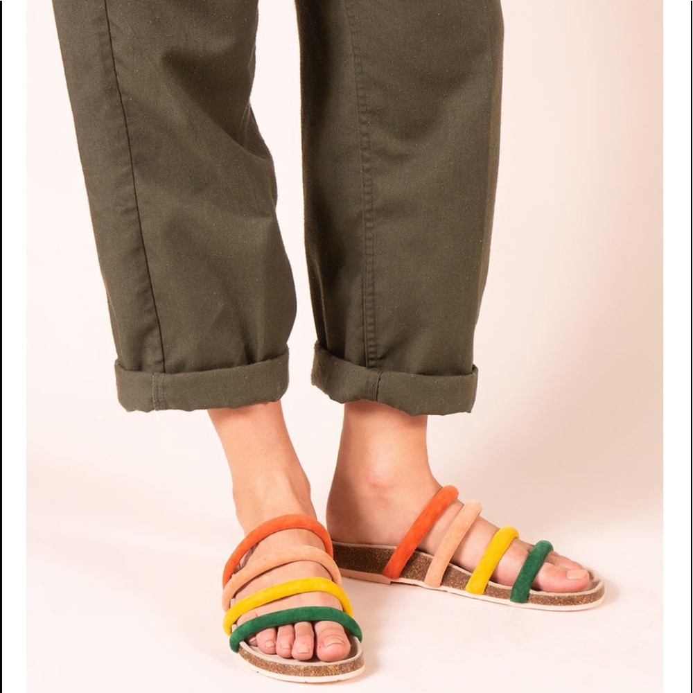 Charlotte Stone Gloria rainbow flats